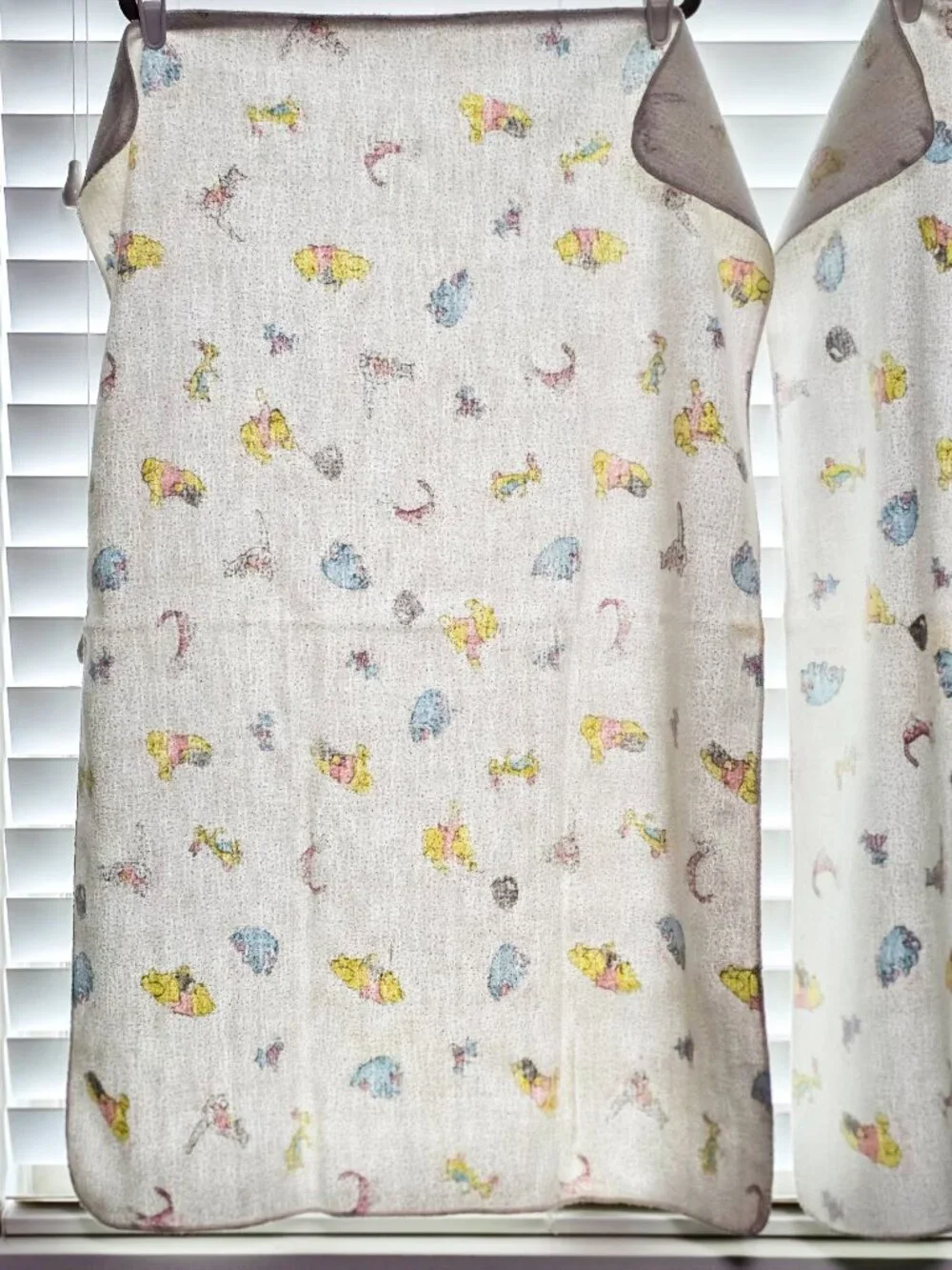 HTF Vintage 1980's Winnie The Pooh Flannel Receiving Blankets Set of 2